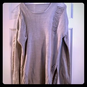 Chic distressed sweater